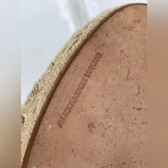 Alexander Wang Tan Devon Suede Espadrille Flats 37 - Picture 14 of 14